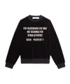 Golden Goose Black Chenille Embroidered Lettering Sweatshirt In Black