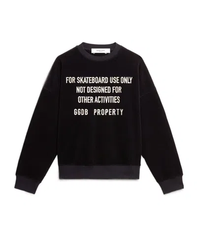 【送料&関税込】Golden  Slogan Embroidered Crewneck unisex-crew-neck-sweatshirt-