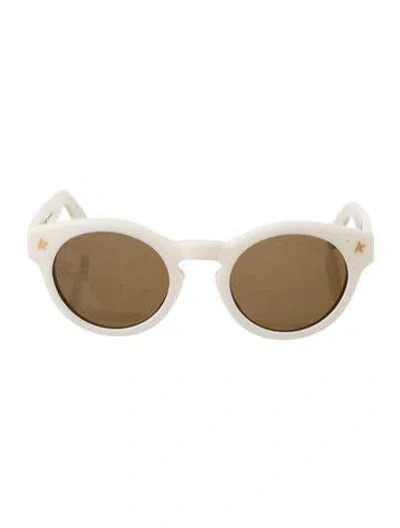 Pre-owned Golden Goose Round Tinted Sunglasses In White