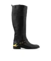 Golden Goose Charlie Buckled Knee-high Boots In Black