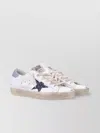 Golden Goose Super-star Sneakers In Vintage Effect Leather With Glittered Star And Glycine Leather H