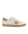 Golden Goose Super Star Leather Upper Toe And Tongue Suede Star And Heel In White