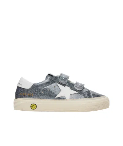 Golden Goose Round Toe Low-top Casual Shoes In 60419 Antracite/whit