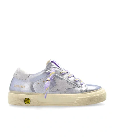 Golden Goose Round Toe Low-top Casual Shoes In Purple