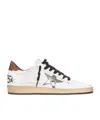 Golden Goose Ball Star Sneakers In White Leather In White