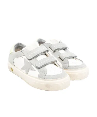 Golden Goose Kids' Round Toe Trainers In White