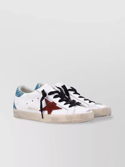 Golden Goose Round Toe Sneakers With Glitter Heel