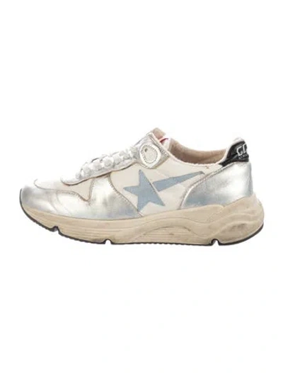 Pre-owned Golden Goose Running Athletic Sneakers In Metallic/silver/white