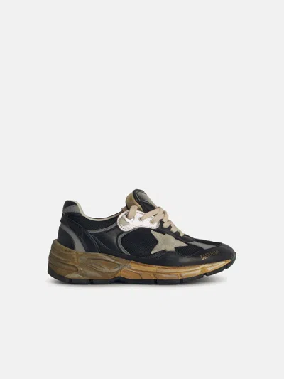 Golden Goose 'running Dad' Black Leather Blend Sneakers