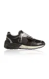 Golden Goose Running Dad Leather Sneaker In Black