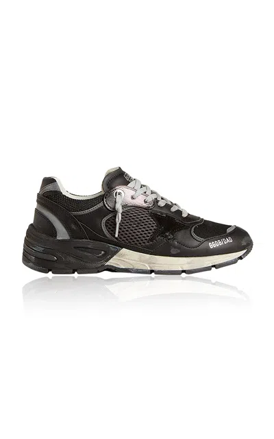 Golden Goose Running Dad Leather Sneaker In Black
