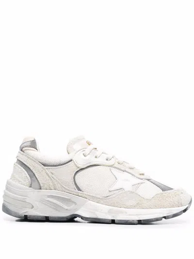 Golden Goose Running Dad Leather Sneakers In Animal Print