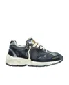 Golden Goose Running Dad Leather Sneakers In Blue