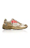 Golden Goose Running Dad Metallic Leather Sneaker In Multi