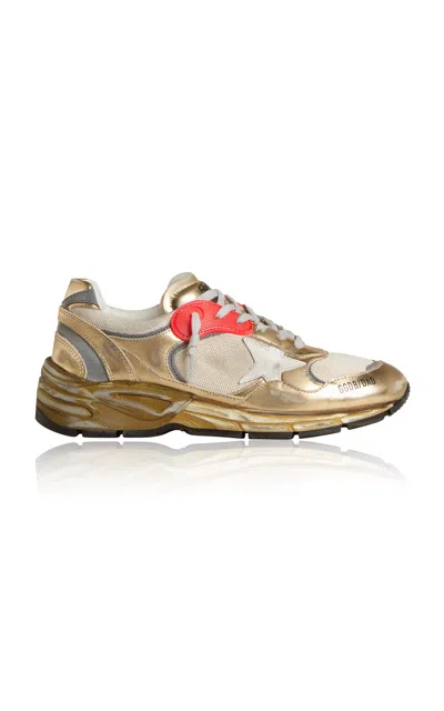 Golden Goose Running Dad Metallic Leather Sneaker In Multi