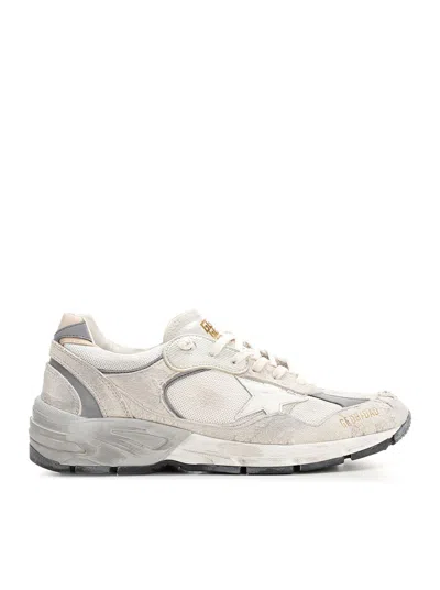 GOLDEN GOOSE RUNNING DAD NET AND SUEDE UPPER LEATHER STAR AND HEEL SUEDE SPUR