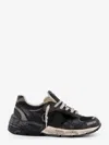 Golden Goose Running Dad New Mesh And Leather Sneakers In Black