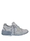 Golden Goose Running Dad New Net And Suede Upper Nabuk Star And Heel Suede Star In Blue