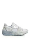 Golden Goose Running Dad New Net And Suede Upper Nabuk Star And Heel Suede Star Sneakers Blue