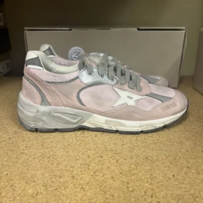 Pre-owned Golden Goose Running Dad Pink Suede Size 39 Mens / 6 Size 7.5 Women's