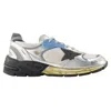 Golden Goose Running Dad Sneakers -  Deluxe Brand - Leather - Silver In Multi