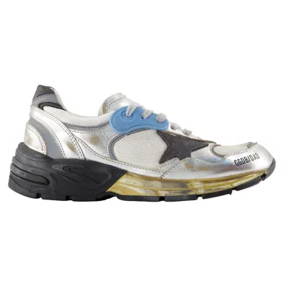 GOLDEN GOOSE RUNNING DAD SNEAKERS - GOLDEN GOOSE DELUXE BRAND - LEATHER - SILVER