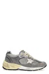 Golden Goose Dad-star Distressed Leather-trimmed Mesh And Suede Sneakers