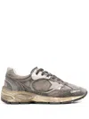 Golden Goose Men's Running Dad Suede And Nylon Upper Leather Star And Heel Sneaker In Black