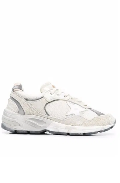 Golden Goose Running Dad Textured Sneakers In White