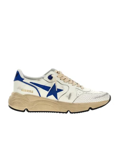 Golden Goose Running Leather Sneakers In Nude