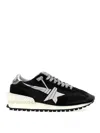 Golden Goose Running Marathon Nylon Upper Suede Toe Annd Spur Printed Star Laminated Heel Sneakers Black In Black