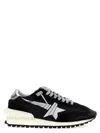 Golden Goose Running Marathon Leather-trimmed Shell Sneakers In Black