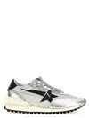 Golden Goose Marathon Nylon Sneakers With Silver Ripstop And Black Star Shoes