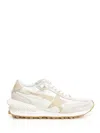 Golden Goose Running Marathon Nylon And Leather Upper Printed Star Leather Spur And Heel In White