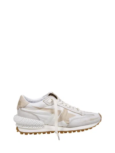 Golden Goose Running Marathon Nylon And Leather Upper Printed Star In White