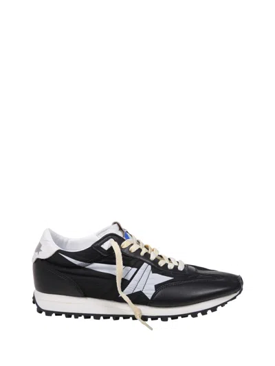 Golden Goose Running Marathon Nylon Upper Nappa Toe In Black