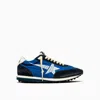 Golden Goose Deluxe Brand Running Marathon Nylon Upper Suede Sneakers In Blue