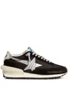 Golden Goose Running Marathon Leather-trimmed Shell Sneakers In Black