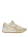Golden Goose Running Marathon Nylon And Leather Upper Printed Star Leather Spur And Heel In Neutrals