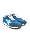 Golden Goose Blue/dark Kids' Marathon Suede And Nylon Low-top Trainers Eur 28 / 10 Uk In Blue