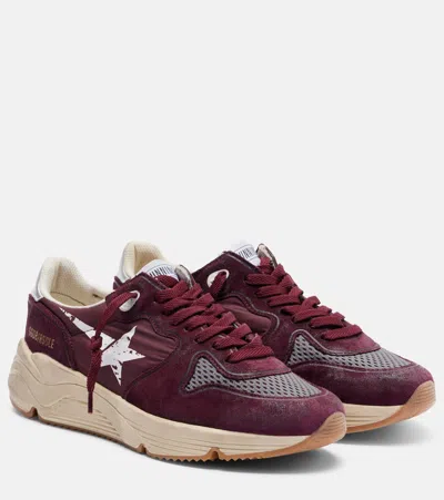 Golden Goose Running Nylon Suede-trimmed Sneakers In Brown