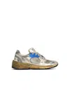 Golden Goose Women Running Dad Net And Laminated Upper Leather Star Laminated Spur Distressed