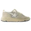 Golden Goose Running Sole Sneakers In Beige