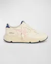 Golden Goose Running Sole Sneakers In Whiteiceorchid Pinkmedieval Blue