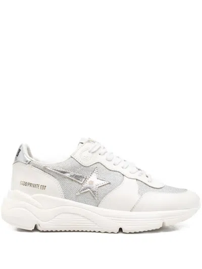 Golden Goose Running Sole Glitter-star Sneakers In Animal Print