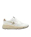 Golden Goose White Running Leather Sneakers In White
