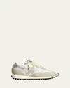 Golden Goose Running Sole Mixed Leather Nylon Sneakers