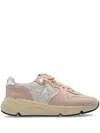 Golden Goose Running Sole Nabuk Upper Toe And Spur Net Quarter Laminated Leather Star Leather Heel S In Pink & Purple
