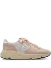 Golden Goose Running Sole Nabuk Upper Toe And Spur Net Quarter Laminated Leather Star Leather Heel S In Multicolor