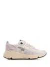Golden Goose Running Sole Net Upper Suede Toe Spur And Heel Laminated Star Sneakers Violet